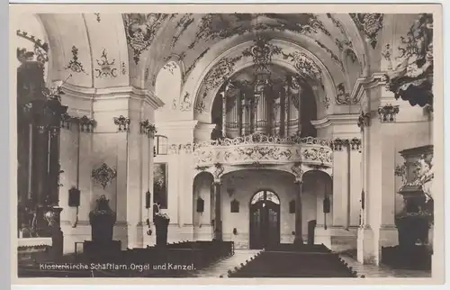 (56601) Foto AK Schäftlarn, Klosterkirche, Orgel und Kanzel, 1931