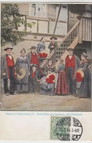 (56541) AK Badische Volkstrachten, Renchthäler a. Oedsbach 1914