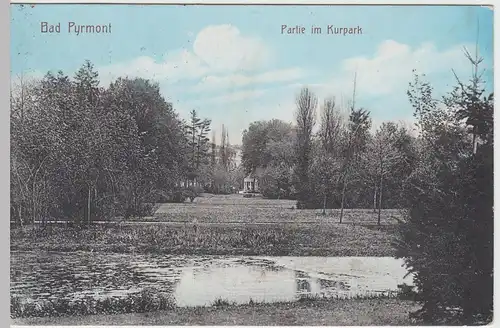 (56511) AK Bad Pyrmont, Partie im Kurpark, 1913