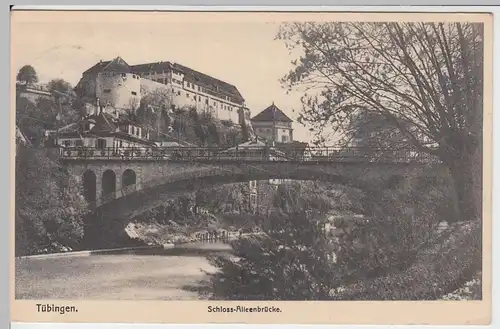 (56443) AK Tübingen, Schloss-Alleen-Brücke, 1911