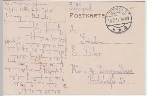 (56390) AK Teutoburger Wald, Externsteine, Wasserseite, Feldpost 1917