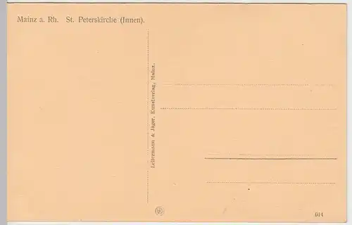 (56362) AK Mainz, St. Peterskirche, Inneres, vor 1945