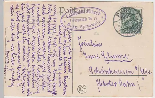 (56287) AK Spreewald, Zschapigk-Kanal, 1909