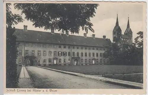 (56245) AK Schloss Corvey bei Höxter an der Weser, Bahnpost 1931