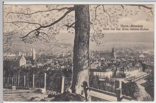(56213) AK Hann.-Münden, Blick von den 18ten Oktober-Eichen, 1916