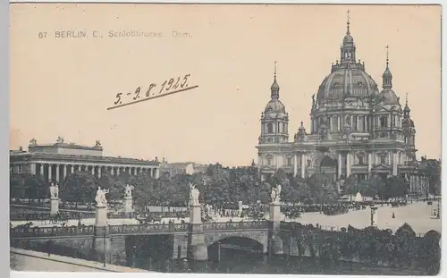 (56191) AK Berlin, Schlossbrücke, Dom, 1925