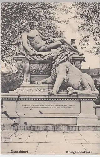 (56168) AK Düsseldorf, Kriegerdenkmal 1913