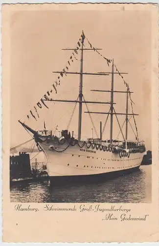 (56151) Foto AK Segelschiff "Hein Godenwind" in Hamburg, 1938