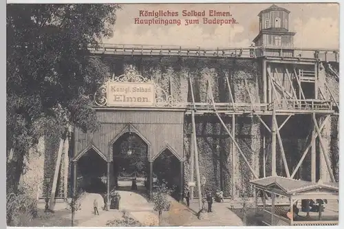 (56113) AK Solbad Elmen, Haupteingang zum Badepark, um 1915
