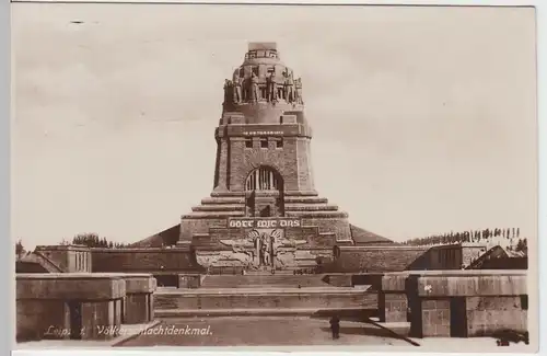 (56088) Foto AK Leipzig, Völkerschlachtdenkmal, 1929