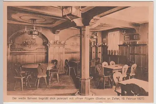 (56075) AK Weimar, Gasthaus Zum Weißen Schwan, Inneres vor 1945