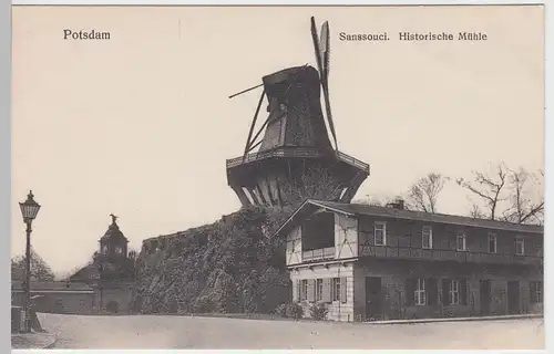 (55989) AK Potsdam, Sanssouci, Historische Mühle 1917