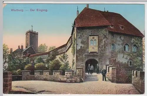 (55969) AK Eisenach, Wartburg, Eingang, vor 1945
