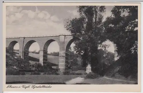 (55953) AK Plauen, Vogtl., Syratalbrücke, vor 1945