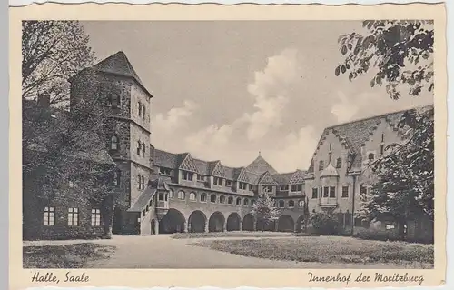 (55918) AK Halle, Saale, Moritzburg, Innenhof, vor 1945