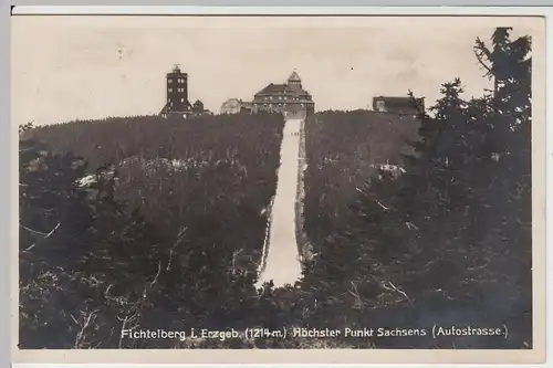 (55913) Foto AK Fichtelberg, Erzgeb., Gipfelbauten 1932