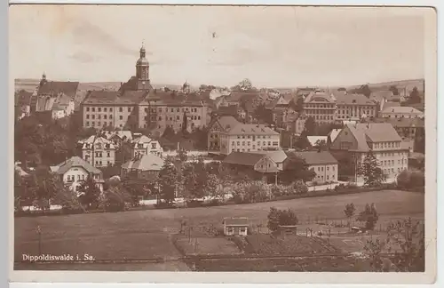 (55900) Foto AK Dippoldiswalde, Stadtansicht, Schloss, Stadtkirche 1930