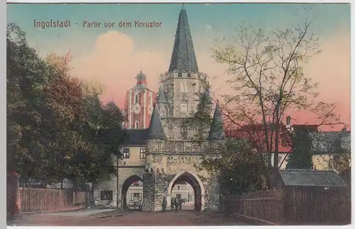 (55663) AK Ingolstadt, Kreuztor, Münster 1918