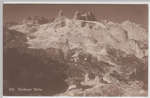 (55638) Foto AK Lindauer Hütte, Drei Türme, Rätikon 1924