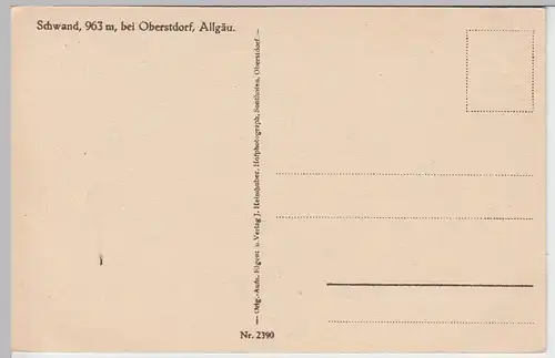 (55568) AK Schwand, Oberstdorf, Panorama, Griesgrundkopf, vor 1945