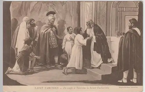 (55519) AK Gemälde, Saint Tarcisius, Tarzisius, Feldpost, bis 1918
