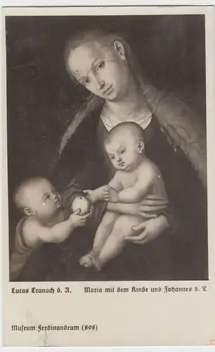 (55515) Foto AK Gemälde, Lucas Cranach d. Ä., Maria mit d. Kinde