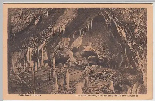 (55448) AK Rübeland, Harz, Hermannshöhle, Bärenkirchhof, vor 1945, gel. 1964