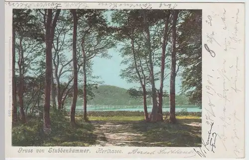 (55410) AK Gruß von Stubbenkammer, Rügen, Herthasee 1901