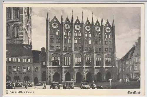 (55388) AK Stralsund, Rathaus, vor 1945