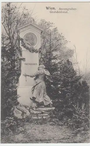 (55166) AK Wien, Grab Ludwig Anzengruber, vor 1945