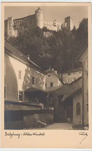 (55155) Foto AK Salzburg, alte Winkel, Festung Hohensalzburg 1936