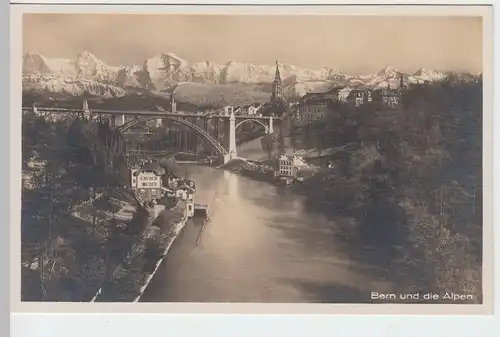(55012) Foto AK Bern, Alpen, Kornhausbrücke, vor 1945