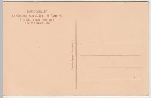 (54998) AK Rambouillet, Le Chateau et les Parterres, vor 1945
