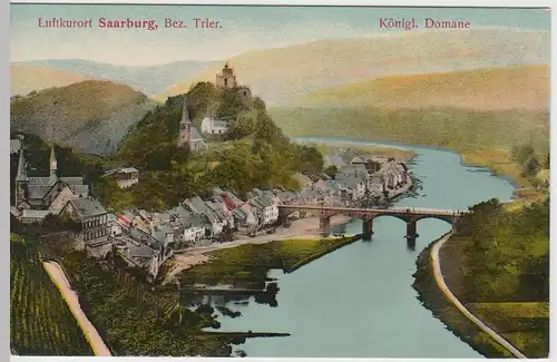 (54971) AK Saarburg a.d. Saar, Gesamtansicht, Feldpost 1915