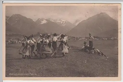 (54019) AK Oberstdorf, Schuhplattler-Tanz, vor 1945