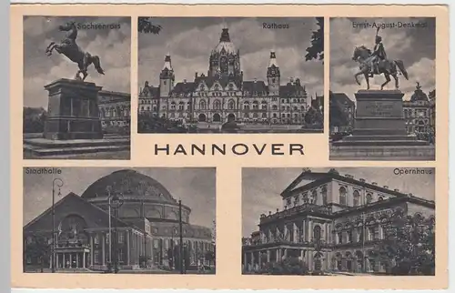 (53857) AK Hannover, Mehrbildkarte, vor 1945
