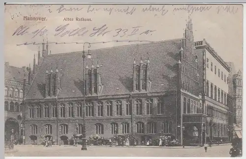(53852) AK Hannover, Altes Rathaus, 1912