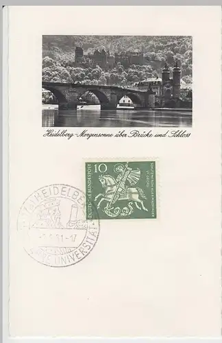 (53827) AK Heidelberg, mit Sonderstempel 575 J. Universität, Mi Nr. 346, 1961