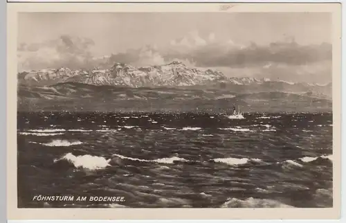 (53804) Foto AK Föhnsturm am Bodensee, vor 1945