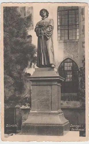 (53688) AK Zürich, Zwingli-Denkmal, 1914