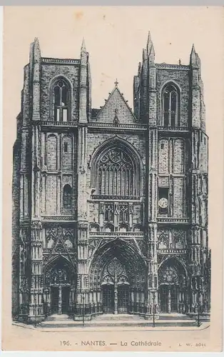 (53556) AK Nantes, La Cathédrale, vor 1945