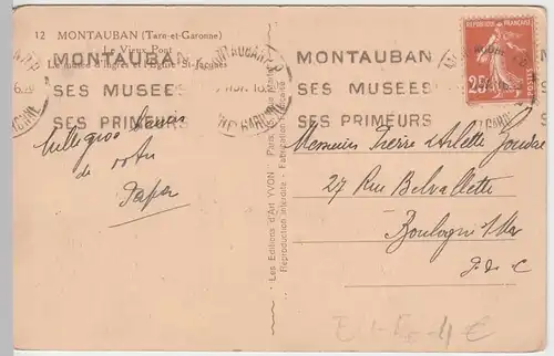 (53538) AK Montauban, Le Vieux Pont, 1937