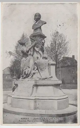 (53534) AK Arras, Statue d'adolphe Lenglet, Feldpost 1915