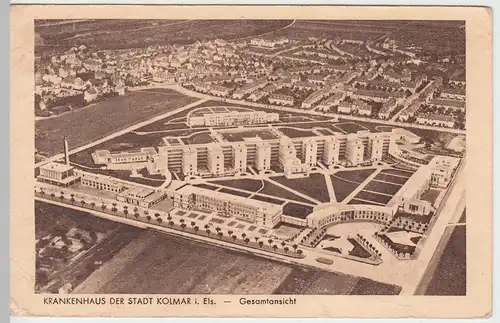 (53518) AK Kolmar, Colmar, Krankenhaus, Gesamtansicht, Luftbild, 1942