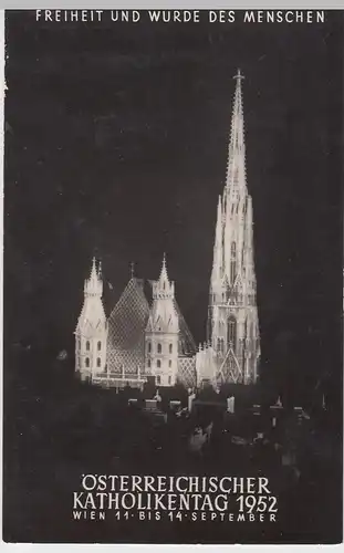 (53474) Foto AK Wien, Dom, Österreichischer Katholikentag 1952