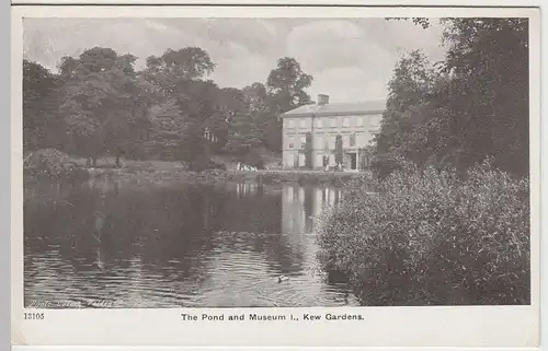(53284) AK Kew Gardens, The Pond and Museum, vor 1945
