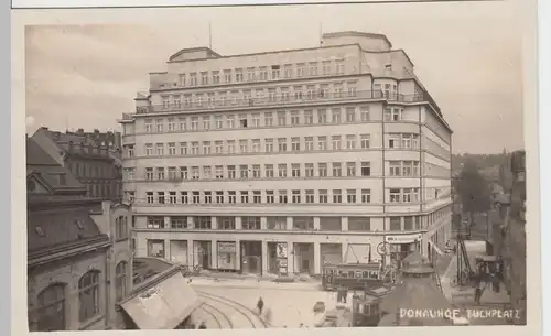 (53032) Foto AK Liberec (Reichenberg), Donauhof, Tuchplatz, 1929