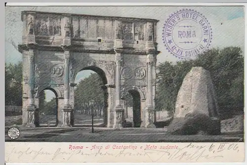 (53030) AK Rom, Roma, Arco di Costantino e Meta sudante, 1906