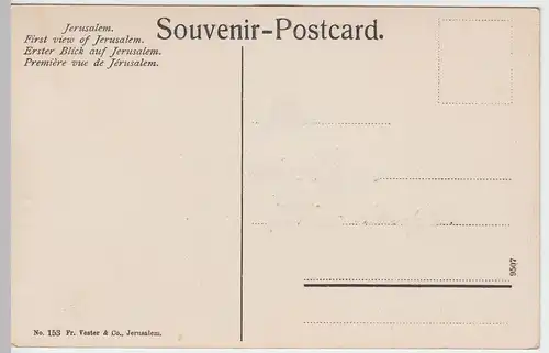 (53014) AK Jerusalem, Blick auf, vor 1945