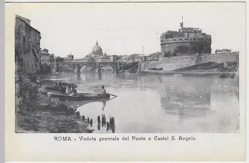 (52993) AK Rom, Roma, Ponte e Castel S. Angelo, Engelsburg, vor 1945